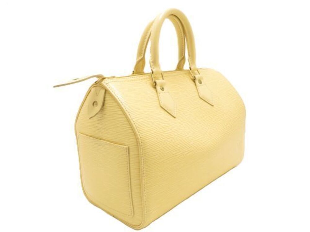 Louis Vuitton Epi Speedy Handbag Vanilla Bag Leather Black